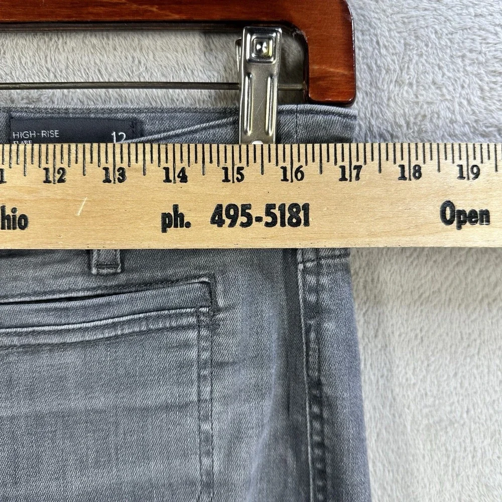 J Jill Denim Women's High‎ Rise Flare Jeans Women's Size 12 Gray EUC